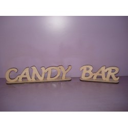 Арт 446, Слова "CANDY BAR" на подставке, фанера 6мм