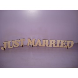 Арт 458, Слово "Just married" , фанера 6мм