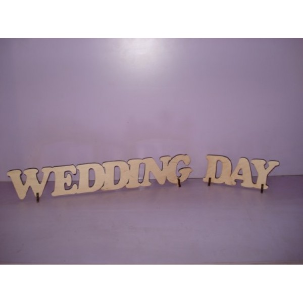 Арт 459, Слово "Wedding day" , фанера 6мм